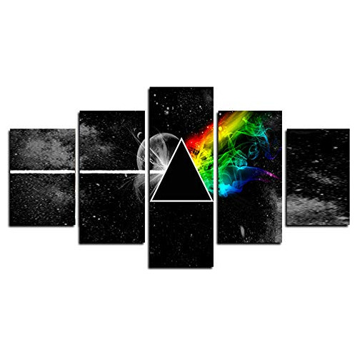 5 Piece Printed Rock Music Canvas Painting For Living R...