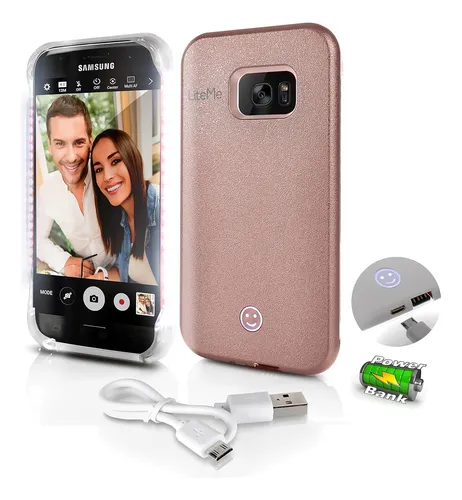 Funda Para Samsung S7 Edge Rose Gold Brillos