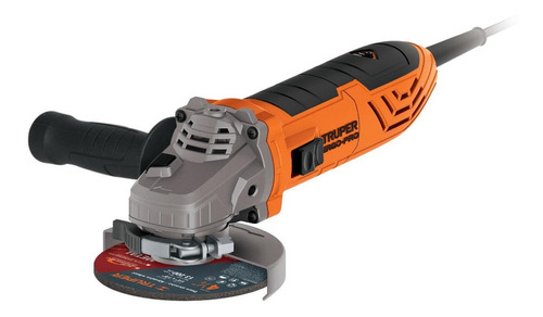 Imagen 1 de 6 de Miniesmeriladora angular Truper Ergo-Pro ERGO-4580 de 60 Hz naranja 800 W 127 V Disco de desbaste, + accesorio