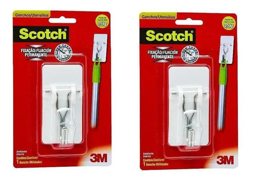 Kit 12 Gancho Adesivo Scotch 3m Utensílios Suporta Ate 3,5kg