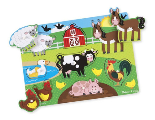 Rompecabezas De 8 Piezas De La Granja -melissa & Doug