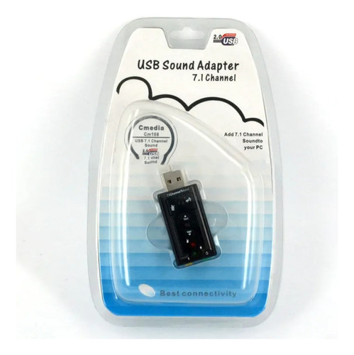 Adaptador Usb 2.0 Tarjeta De Sonido 7.1 Audio Externo 3d Pc