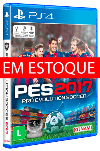 Jogo Ps4 Pes 2017 Midia Fisica Lacrado