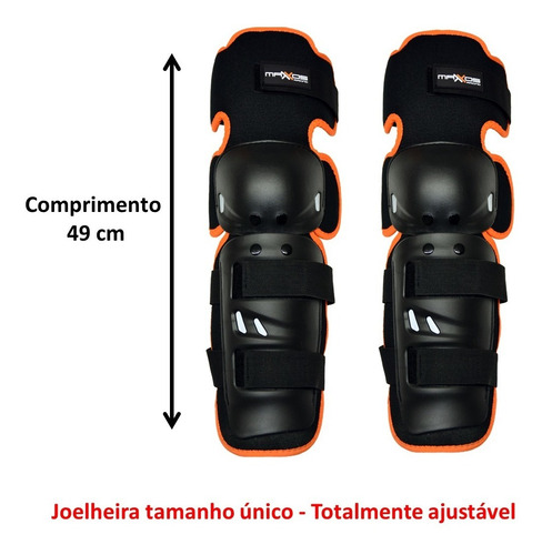 Imagem 4 de 8 de Kit Joelheira E Cotoveleira Proteçao Motocross Trilha Enduro