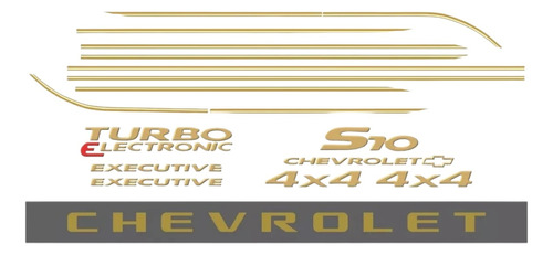 Adesivo Chevrolet S10 Executive Completo Ano 2006 2007 2008