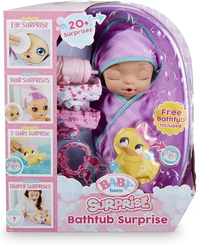Muñeca Baby Born Surprise 20 Sorpresas Con Bañera Incluida