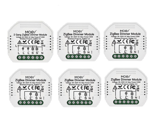 Kit Interruptor Dimmer Zigbee 1 Tecla(5) 2 Teclas(1)  Alexa