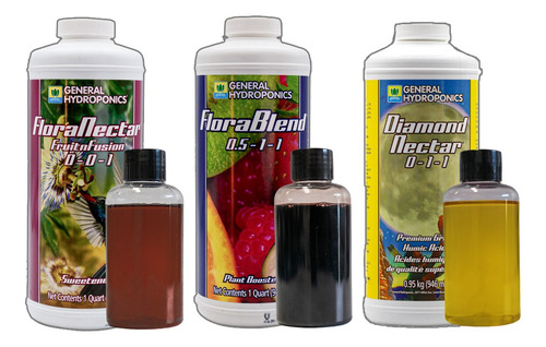 Kit De Cultivo Flora Nectar+florablend+diamond Nectar 250 Ml