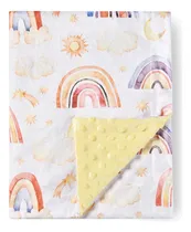 Comprar Manta Para Bebé, Manta Minky Súper Suave, Manta Arcoíris Con