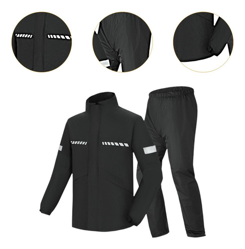 Conjunto Impermeable Para Hombre Con Capucha Y Pantalones