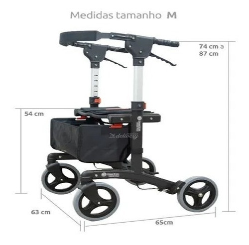 Imagem 2 de 7 de Andador Freedom Walker Plus Adultos E Idosos M