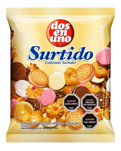 Galleta Surtido Holanda Dos En Uno 400gr(2unidad)-super