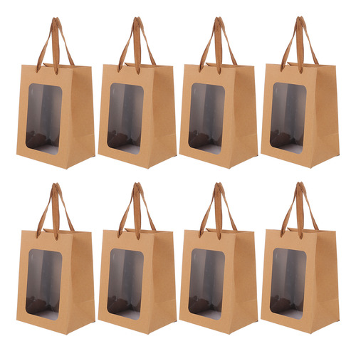 Bolsas De Regalo Transparentes Con Ventana, 10 Unidades