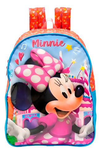Mochila Costas Minnie Mouse Lancheira Infantil - Xeryus