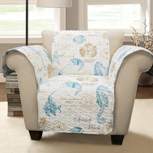 Protector De Muebles Sillón Harbour Life Azul Taupe