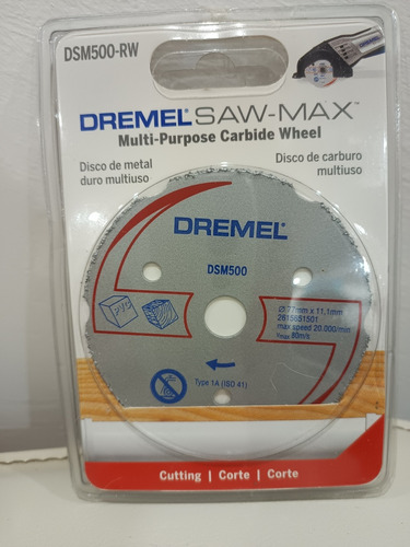 Disco De Corte De Carburo Dremel Saw-max Multiuso. Dsm500-rw