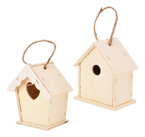 Casa Para Pájaros Crafts, Creativa, De Madera, Sencilla