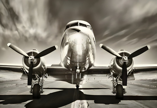 Póster Douglas Dc-3 Autoadhesivo 100x70cm #479