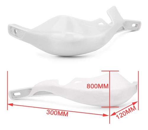 Protector De Manillar P/ Cross C/ Base De Metal C/ Regulador Blanco