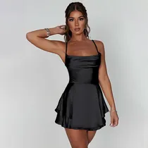 Comprar Vestidos Blancos Dama Falda Short  Vestidos Negros  Mujer
