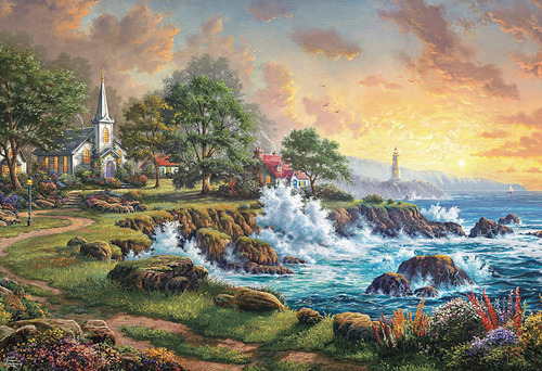 Ceaco - Thomas Kinkade - Seaside Haven - Puzzle De 2000 Piez