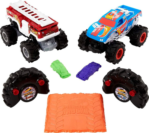 Hot Wheels Monster Trucks Pack X2 Carros Control Remoto Orig