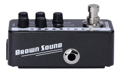 Pedal Pré-amp Simulador Mooer M015 Brown Sound Para Guitarra (baseado No Peavey 5150 Evh) Cor Preto