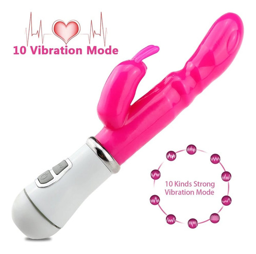 Massageador Corporal Duplo Rabb Super Potente Rosa-chiclete
