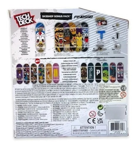 Imagen 2 de 3 de Tech Deck Sk8shop Bonus Pack Finesse X6 Tablas Incluidas M4e
