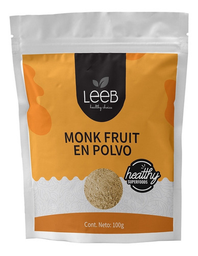 Leeb Monk Fruit En Polvo Bolsa Con 100 Gr