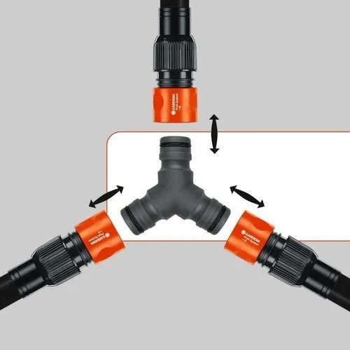 Imagen 2 de 4 de Derivación Adaptador Triple Manguera 3/4 Jardín Riego