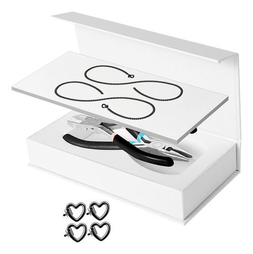 Kit De Pulsera Permanente Para Parejas, Regalos 1 Par Negro