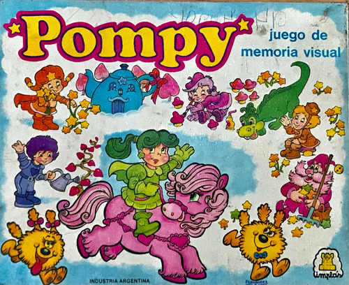 Juego De Memoria Visual Pompy 20 Fichas Antiguo Memo Test