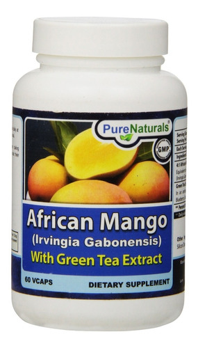 Pure Naturals Mango Africano, 300mg 200mg De Mango Té Verde,