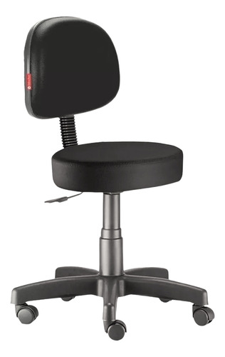Cadeira de escritório Concorrencia moveis Nice  preta com estofado de couro sintético