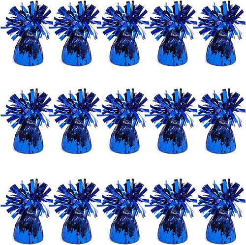 Paquete De 15 Pesas De Globo Azul  Pesas De Fiesta A Granel