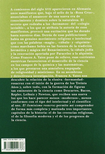 Yates Frances El Iluminismo Rosacruz Editorial Siruela