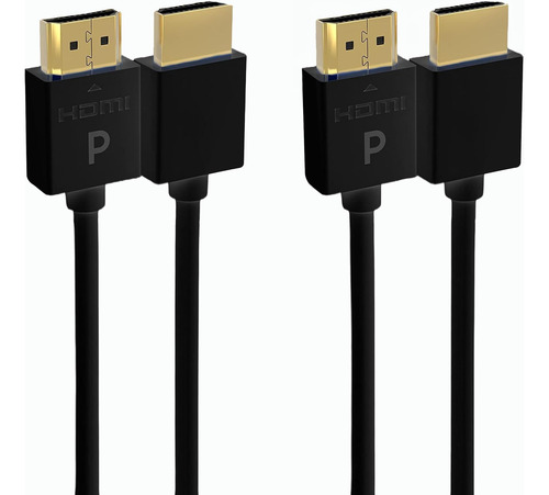 Cable Hdmi Delgado Pacroban, Conector Chapado En Oro De 24 Q