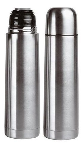 Termo Bala 1/2 Lt Acero Inox. Tapa Matera - Con Funda