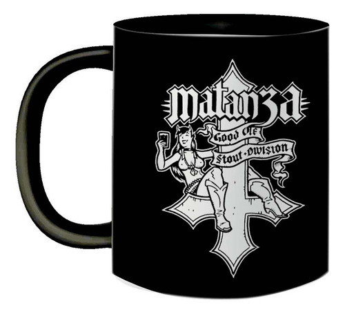 Caneca Porcelana Preta Matanza Punk Rock Hardcore Nacional