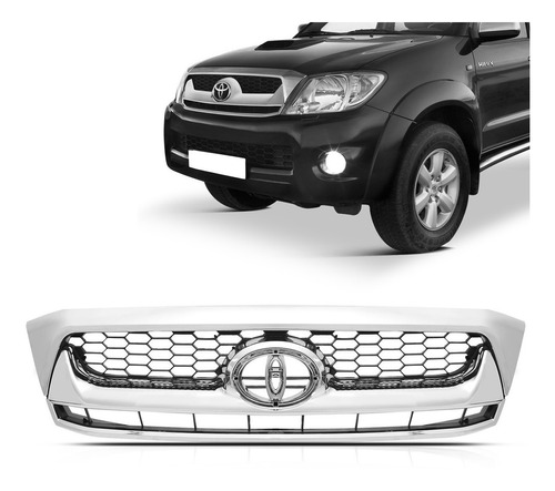 Grade Dianteira Hilux 2009 2010 2011 09 10 11 Pickup Cromado