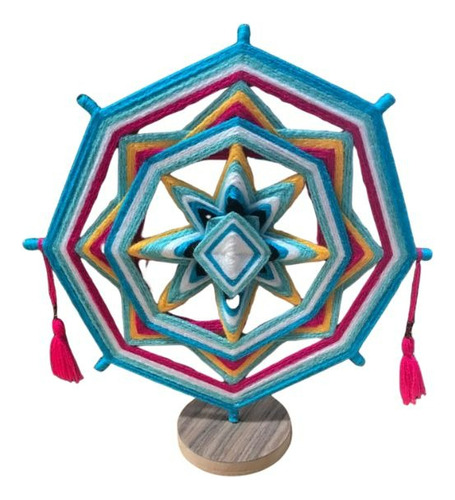 Paq De 1 Mandala  1 Ojo De Dios De 21 Cm Y 2 Ojos De 9.5