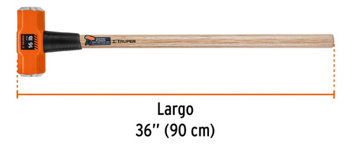 Comba 16 Lb Octagonal, Mango De Madera 36 , Truper