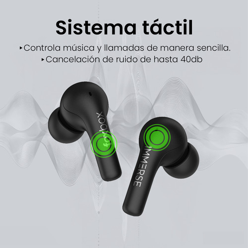 Auriculares Inalámbrico Foxbox Immerse Pod Negro