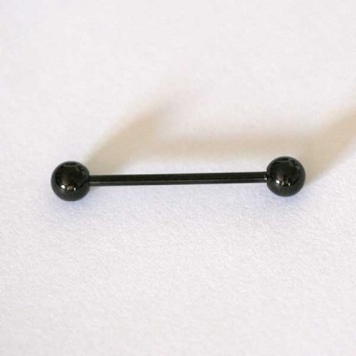 P1335287429 - Barbell Lingua Piercing Aço Cirurgico Black L