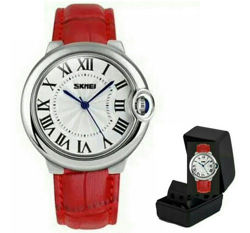 Relógio Feminino Skmei 9088 Luxo Original Pulseira D Couro