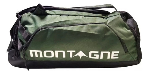 Bolso Montagne Deportivo Viajero Mochila 52 Lts Bolsillos Color Militar Negro Liso