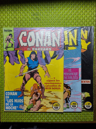 Conan El Bárbaro( N° 102 Y 103 ) Conan Rey ( N° 27 ) C/u 295