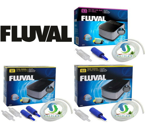 Imagen 5 de 10 de Bomba De Aire Para Acuario Fluval Q2 + Delivery