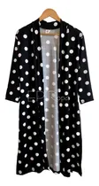 Comprar Sobretodo Kimono Largo Cardigan Lunares Aberturas Moda Licra
